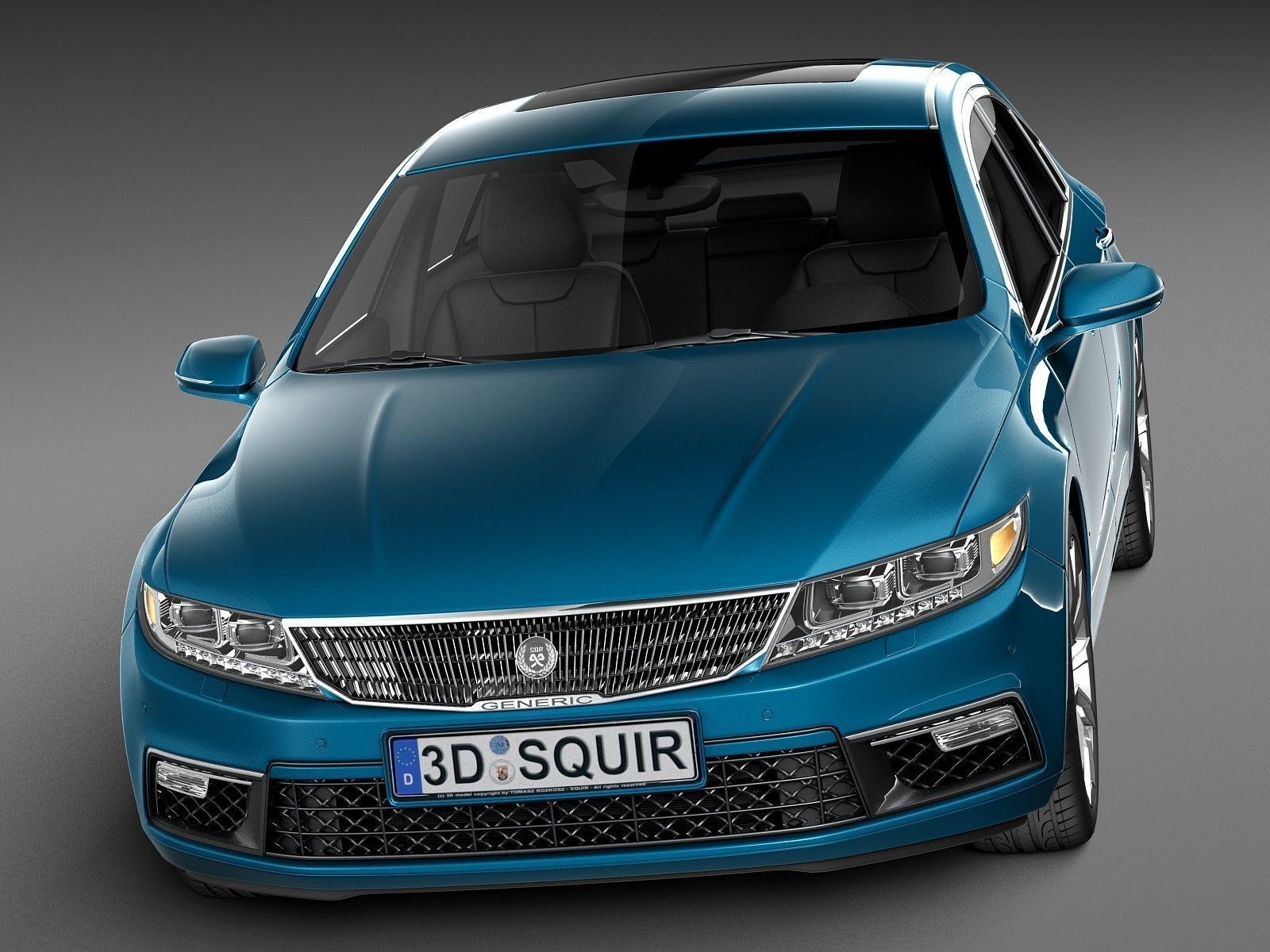 Generic Luxury Sedan 2016 3D model_5