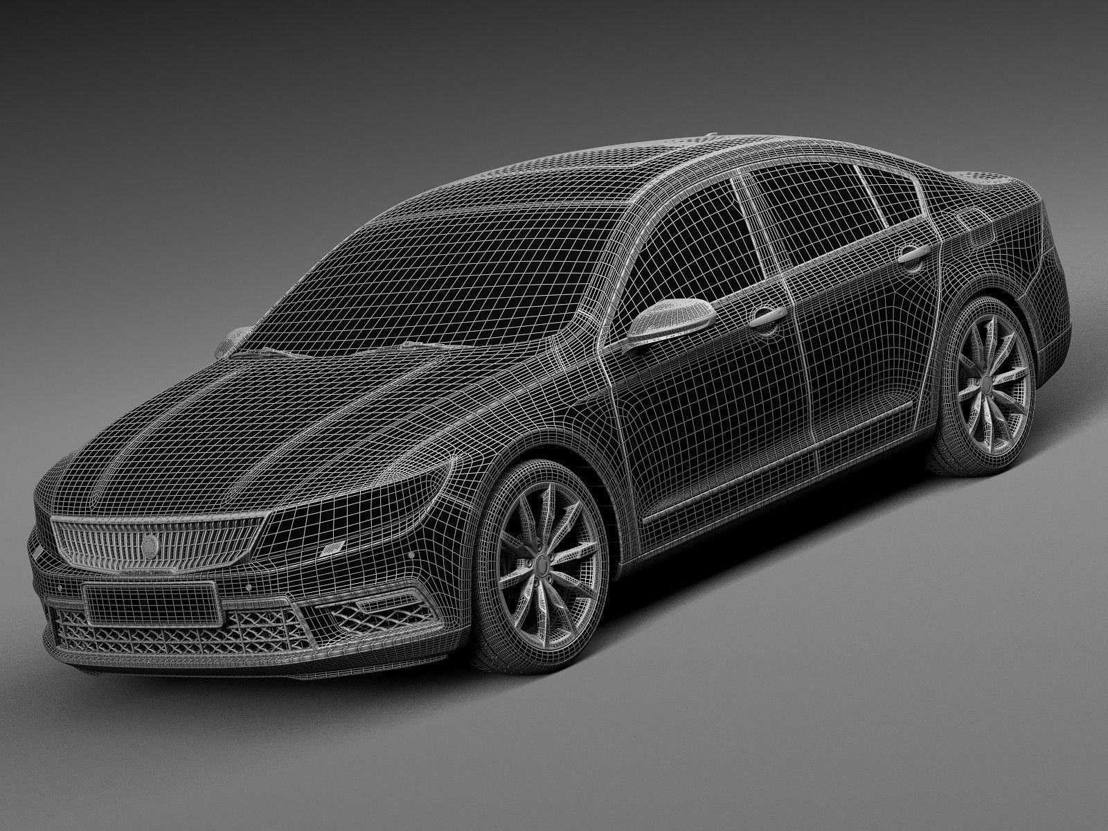 Generic Luxury Sedan 2016 3D model_13