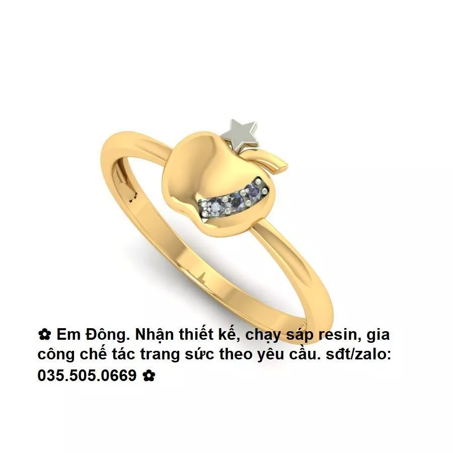 Apple Ring Free 3D print model