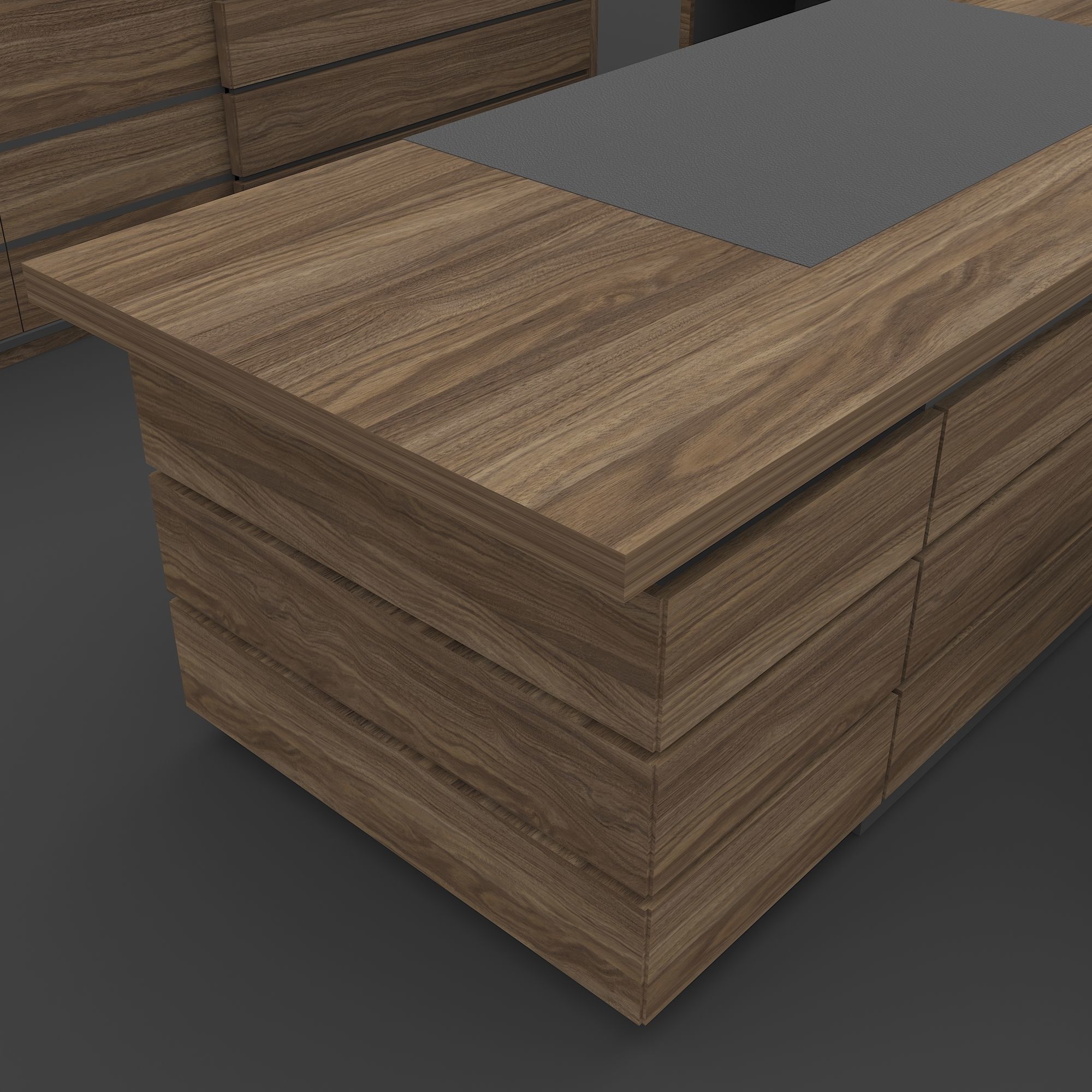 Executive Table 3D model_8