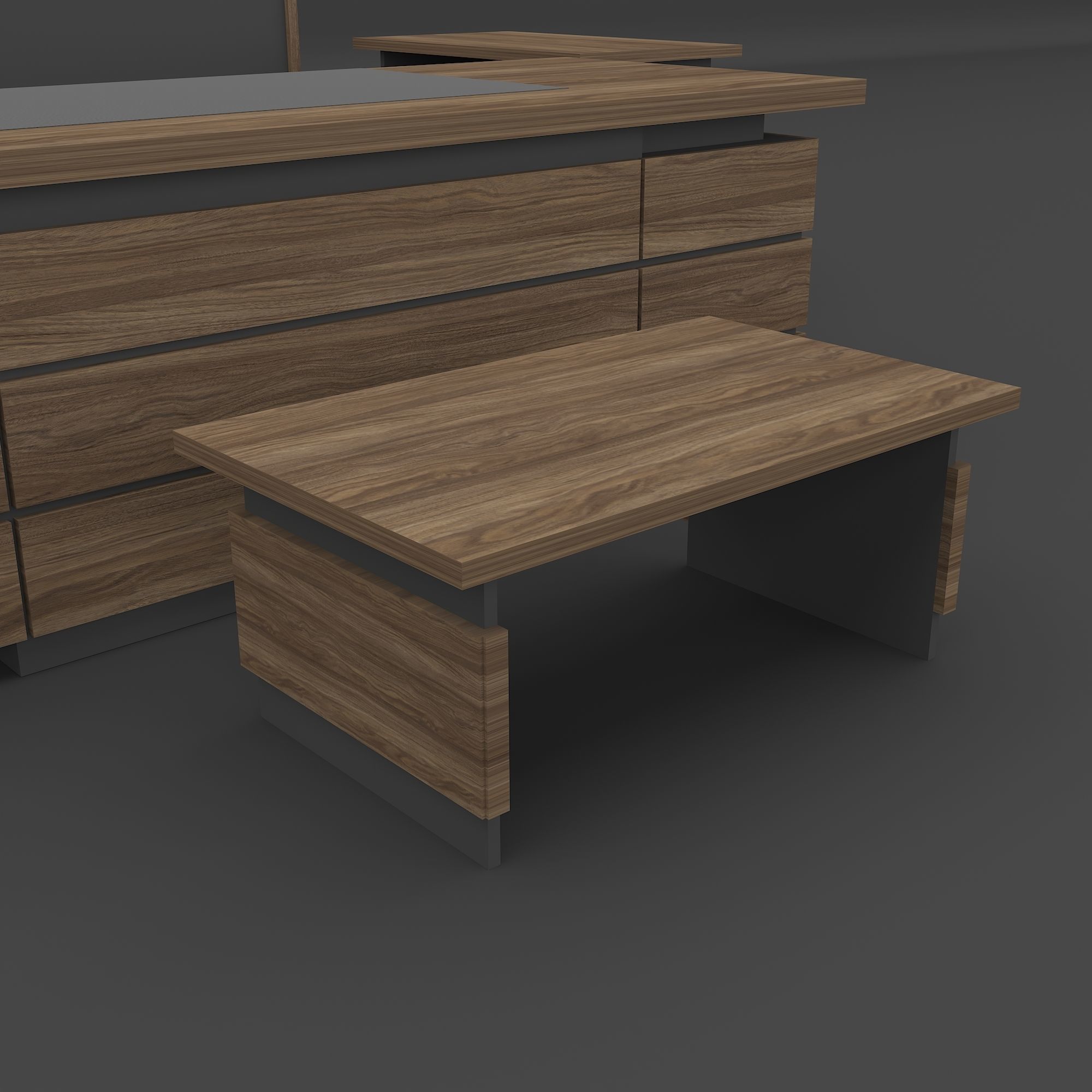 Executive Table 3D model_6