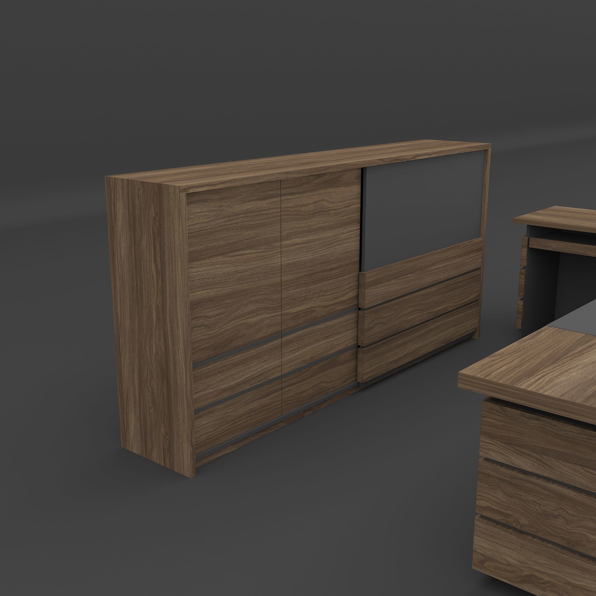 Executive Table 3D model_9