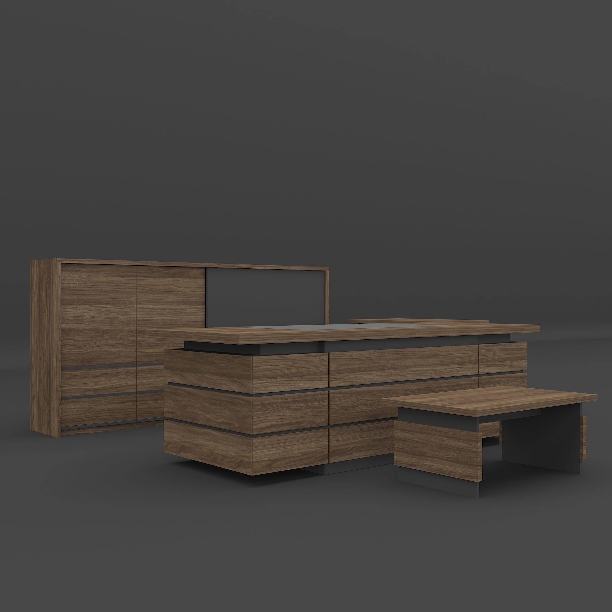Executive Table 3D model_1