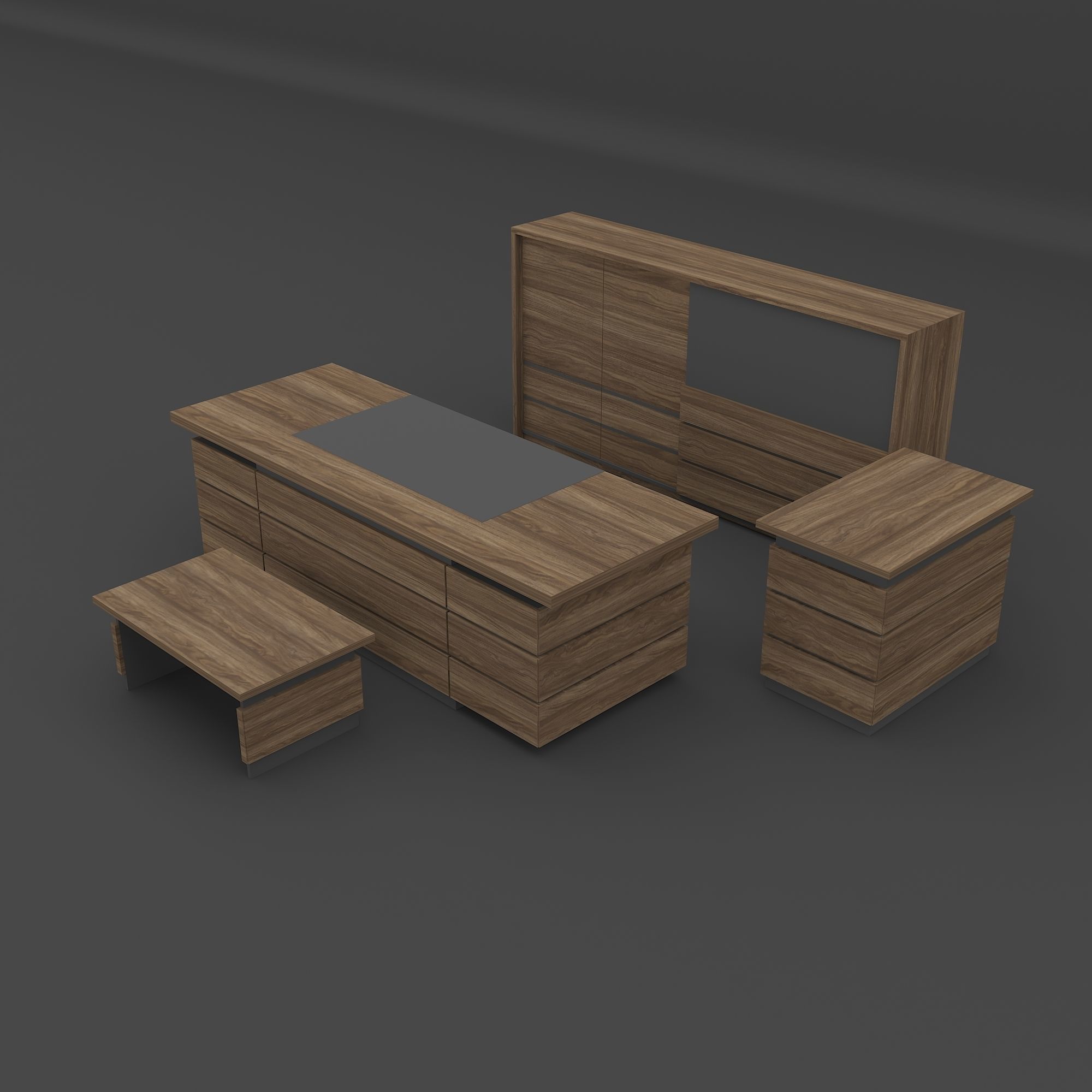 Executive Table 3D model_5