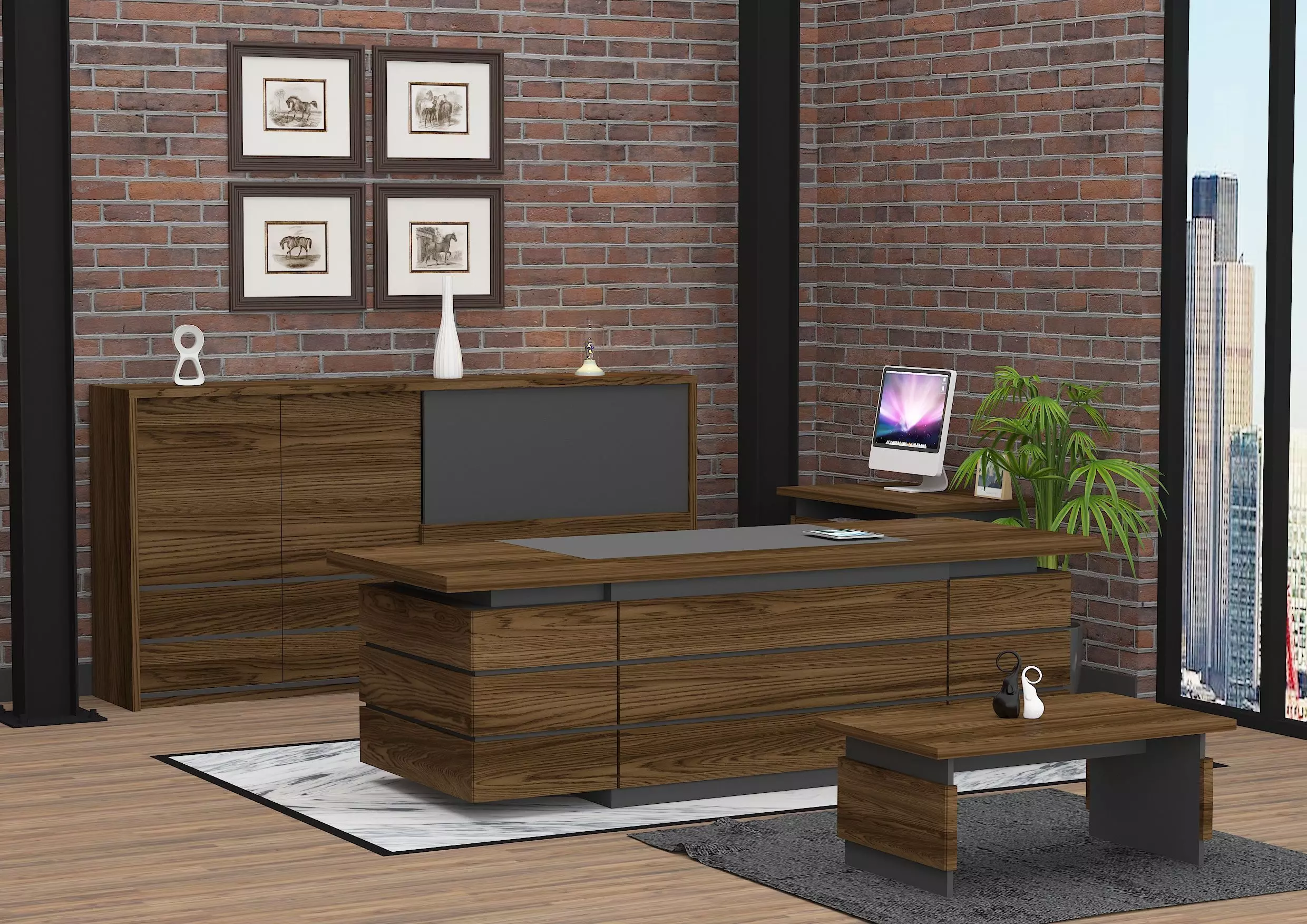 Executive Table 3D model_0