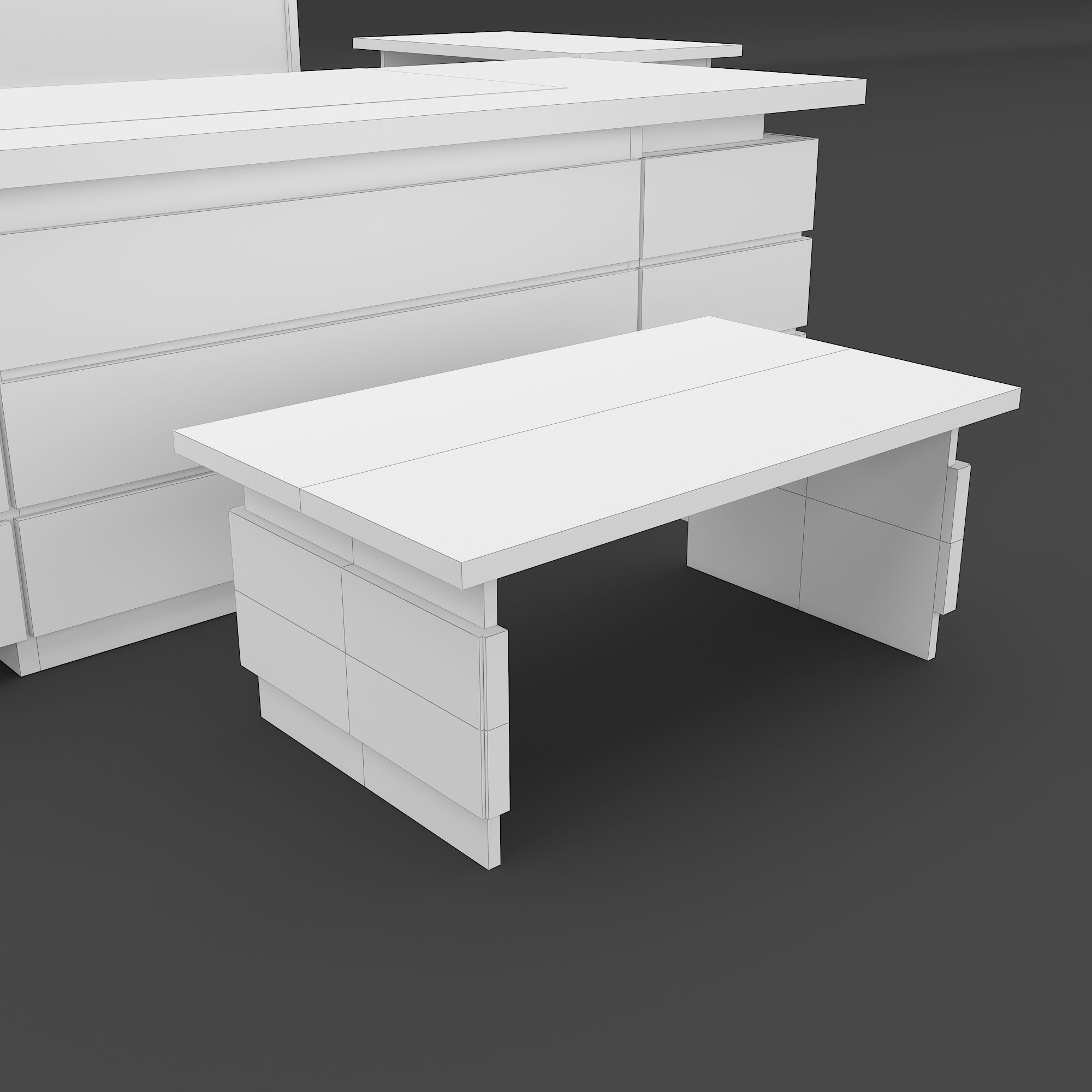 Executive Table 3D model_10