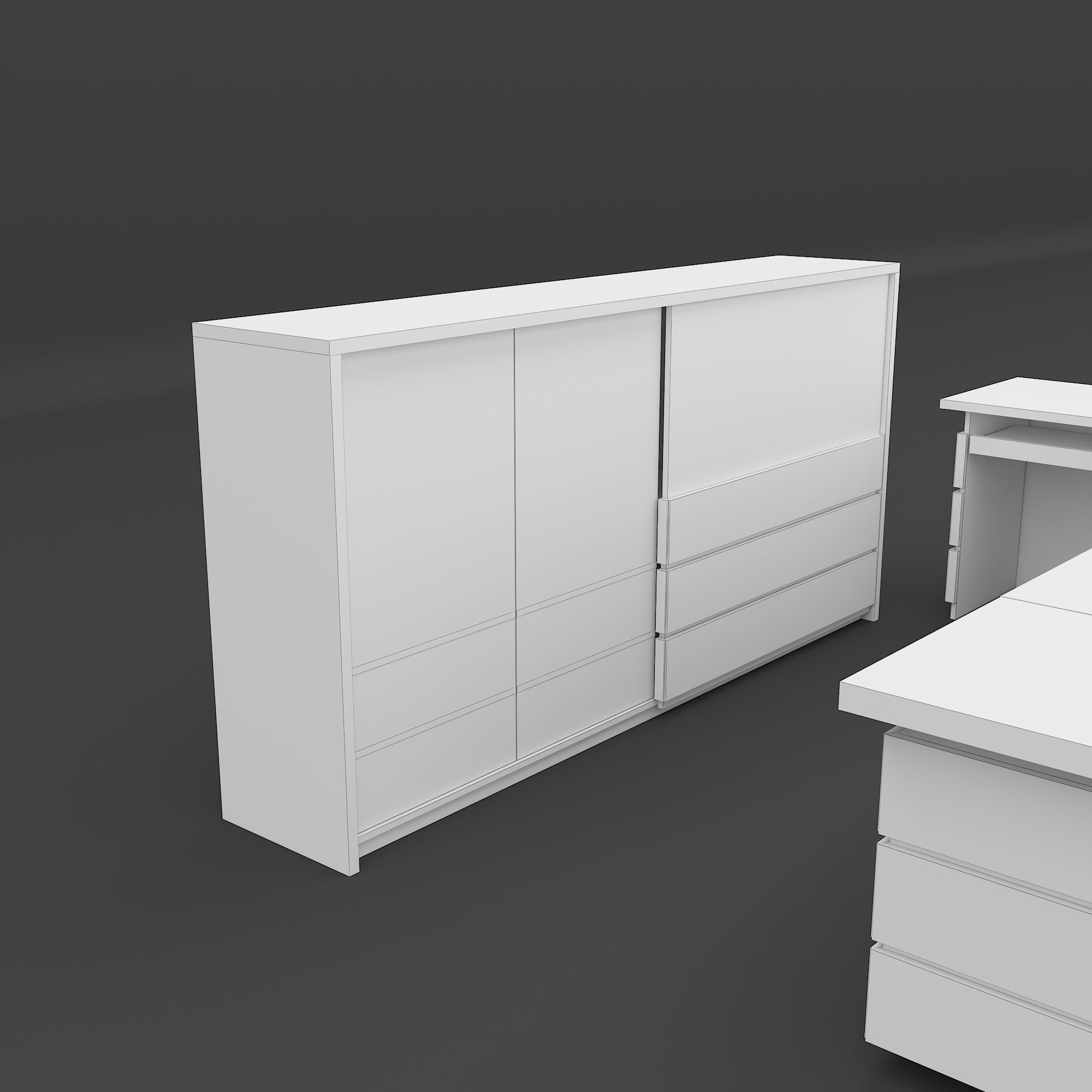 Executive Table 3D model_18