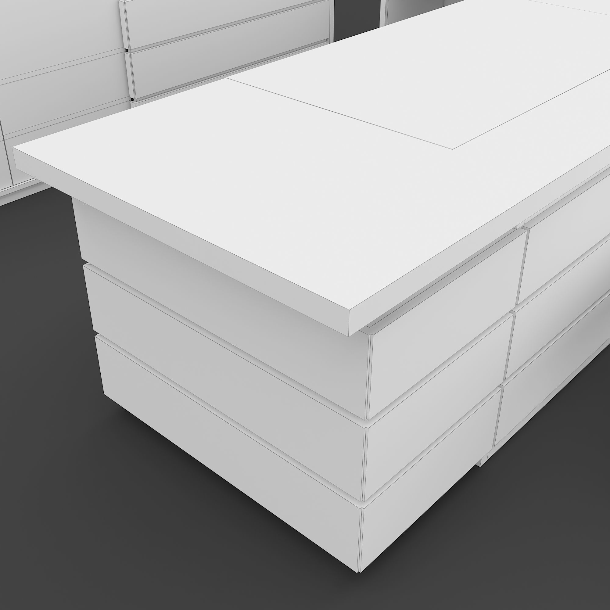 Executive Table 3D model_12