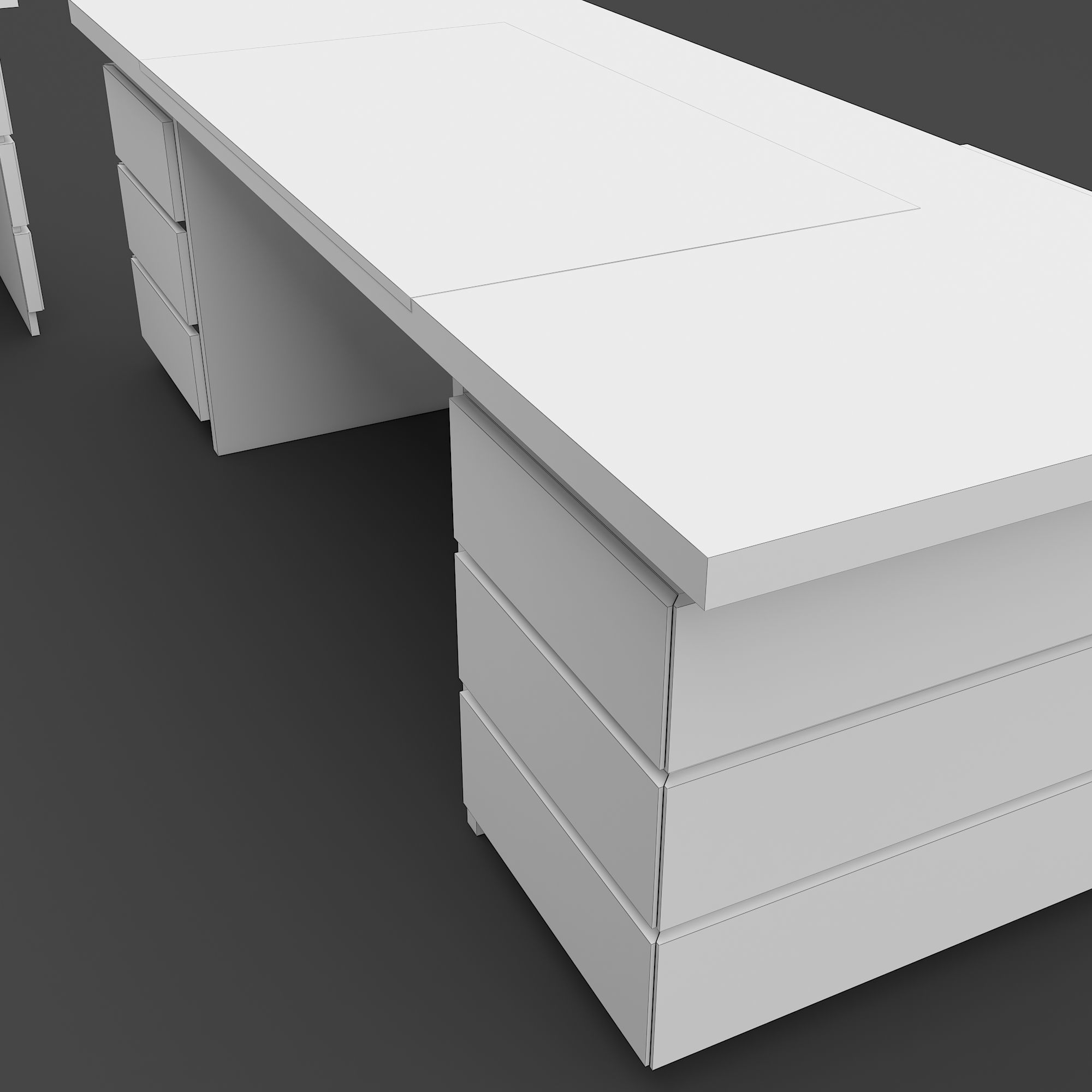 Executive Table 3D model_11