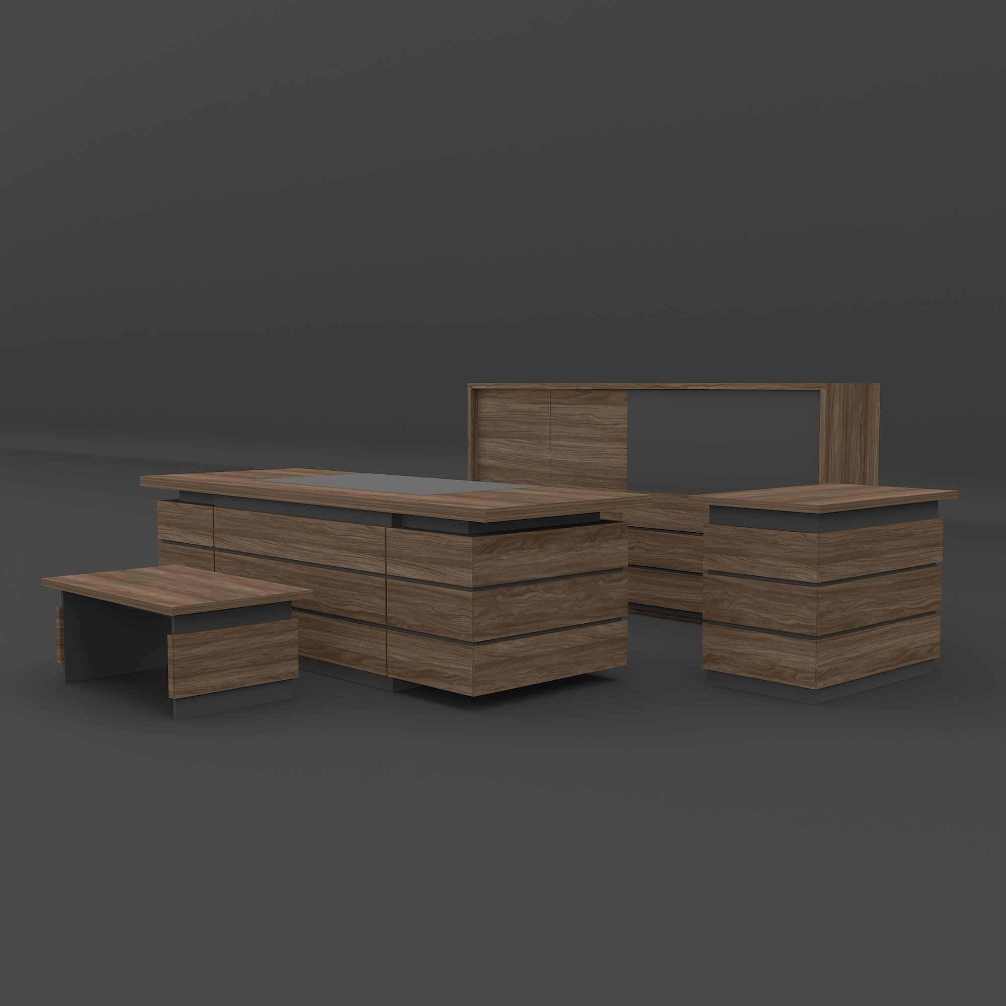 Executive Table 3D model_3