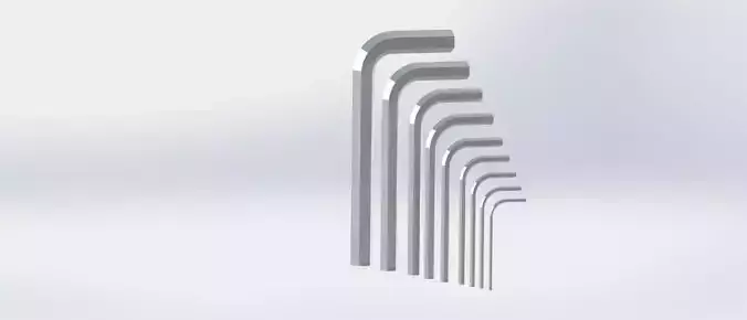 Allen Key Set Free 3D model