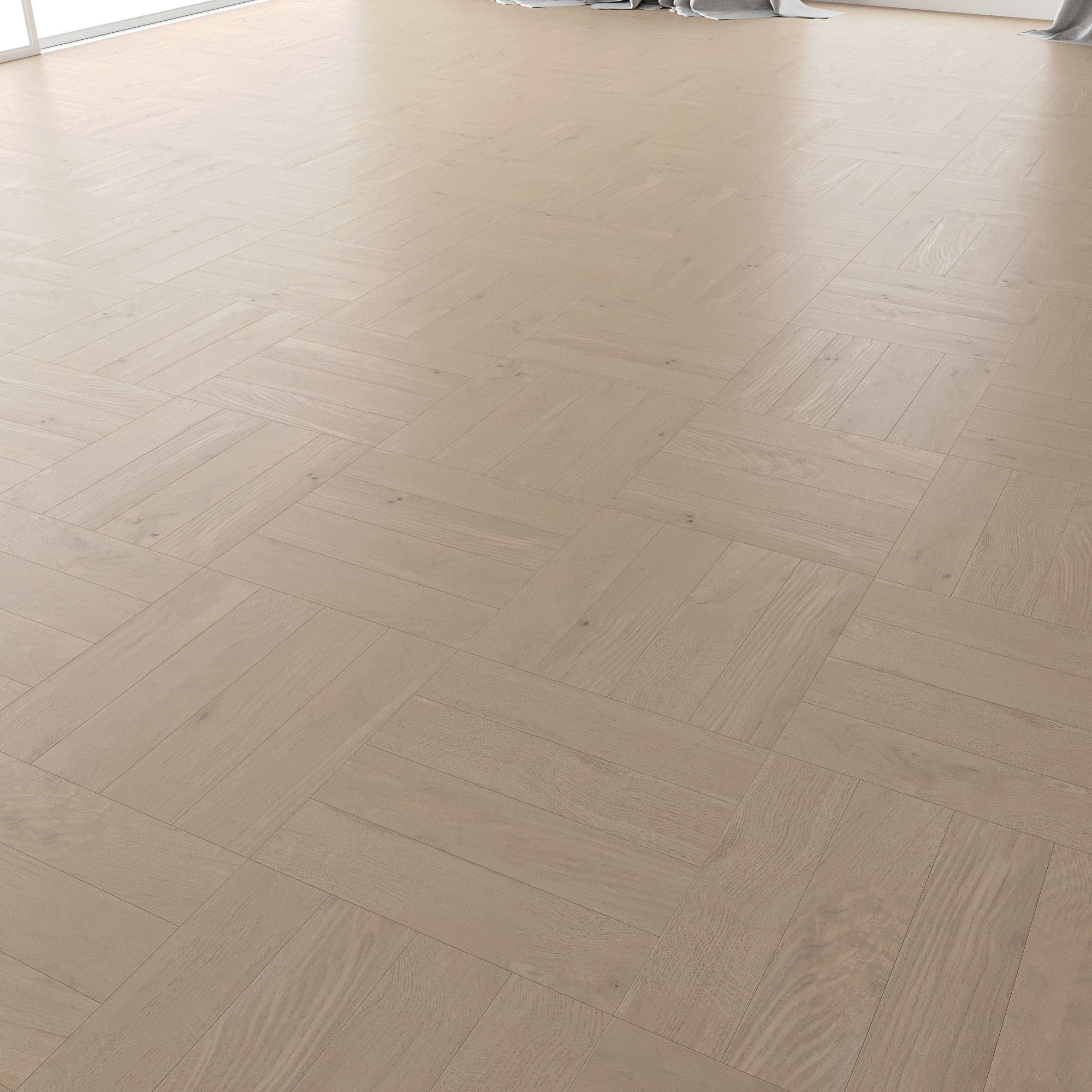 Parquet Oak Tundra Brushed set 4 3D model_1