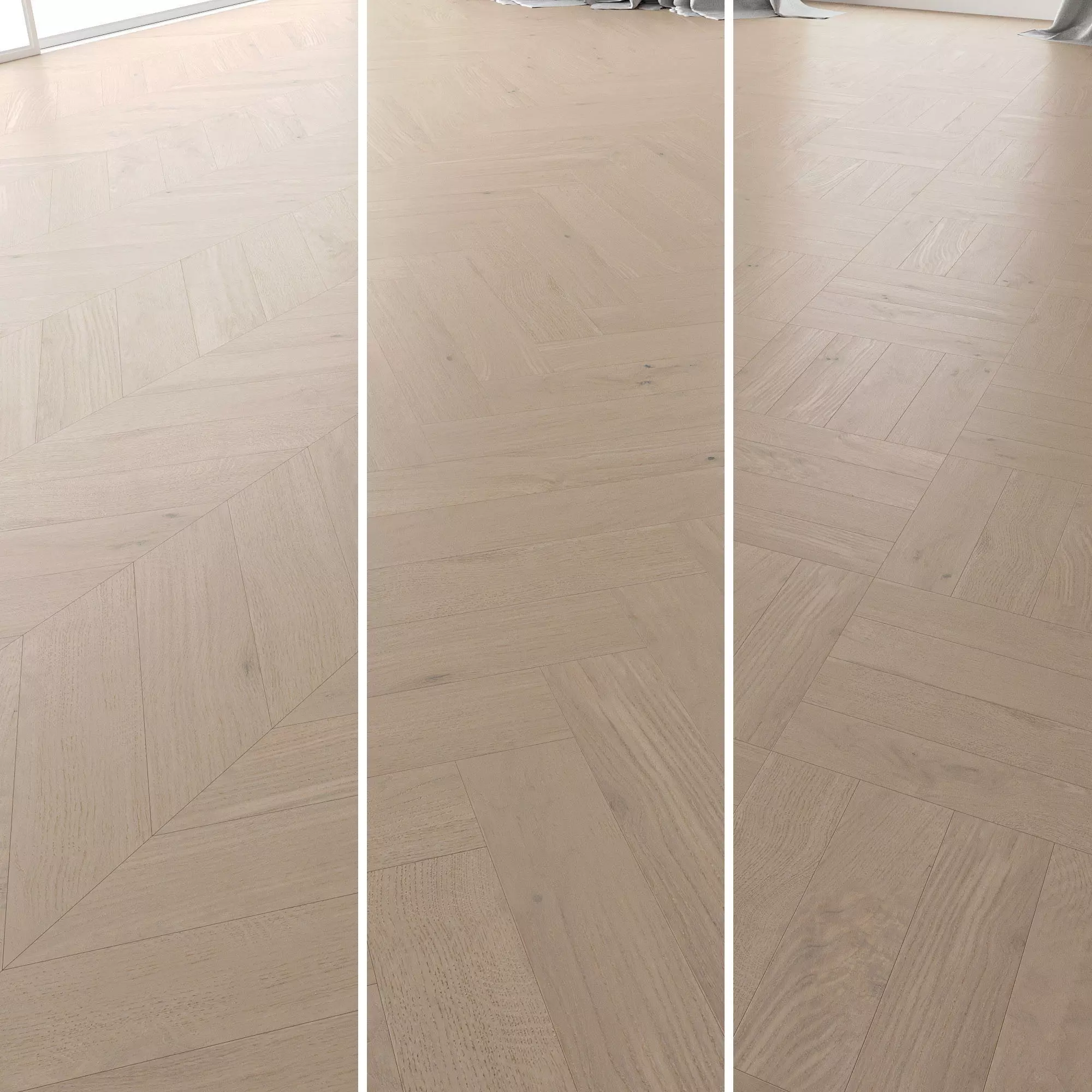 Parquet Oak Tundra Brushed set 4 3D model_0