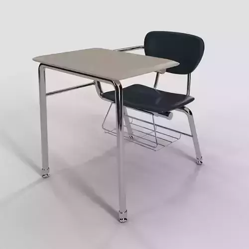 School Desk Low-poly 3D model