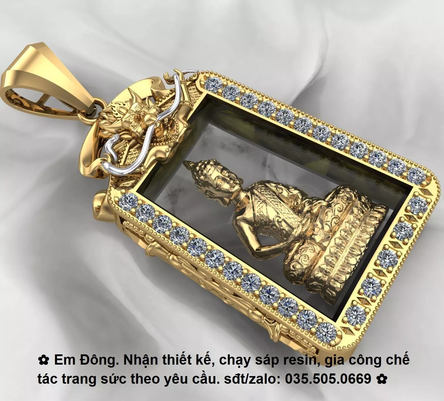 Buddha box Pendant 3D print model_0