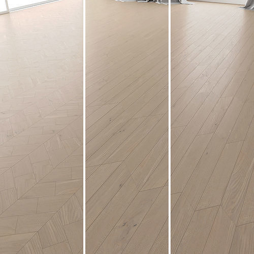 Parquet Oak Tundra Brushed set 6 3D model