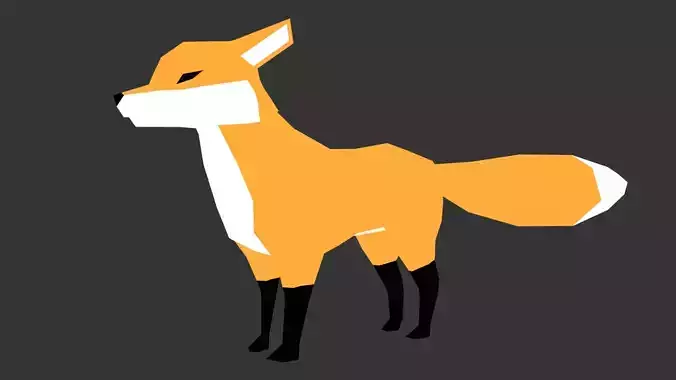 low-poly fox
