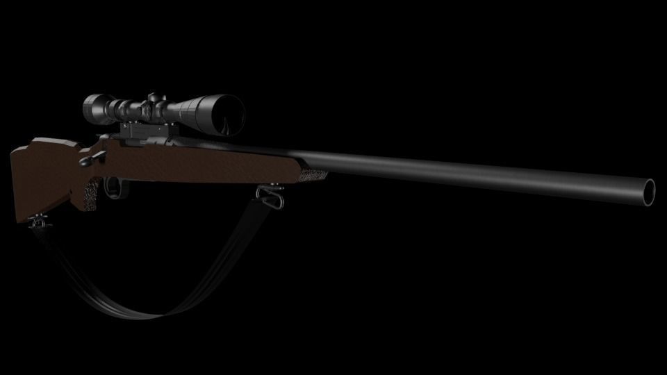 M40 Sniper Free low-poly 3D model_2