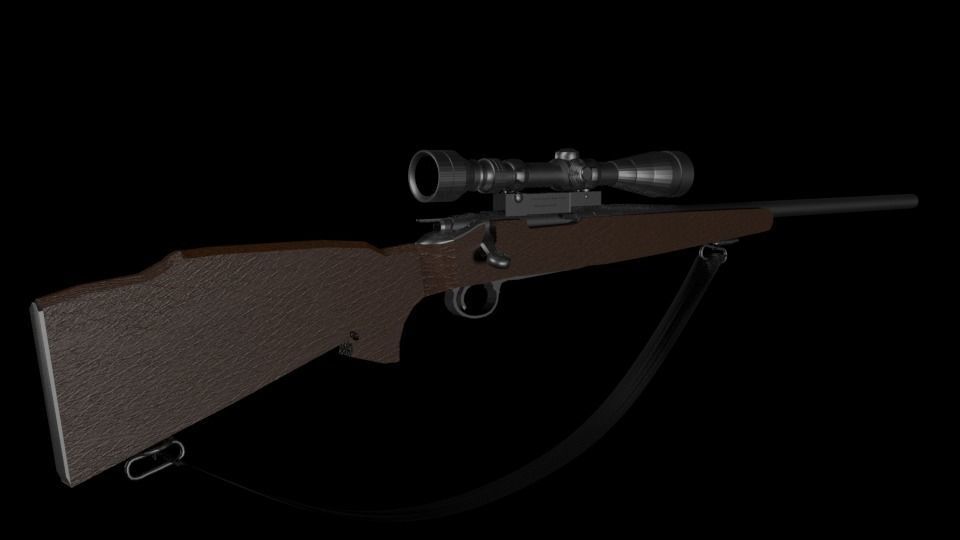 M40 Sniper Free low-poly 3D model_3