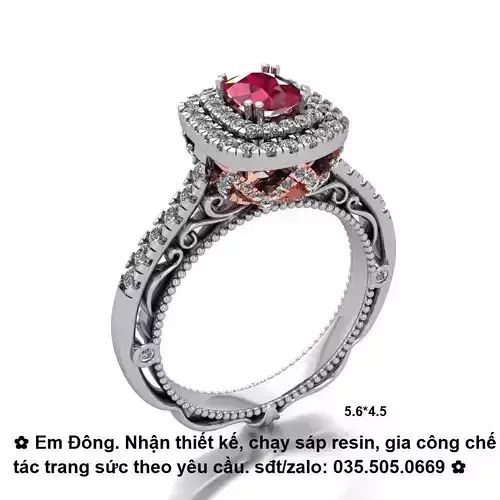 Tacori Ruby Diamond Ring