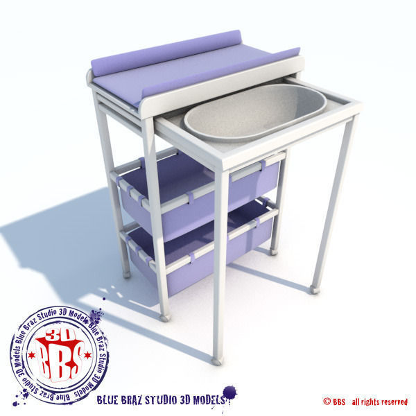 changing table sliding 3D model_3