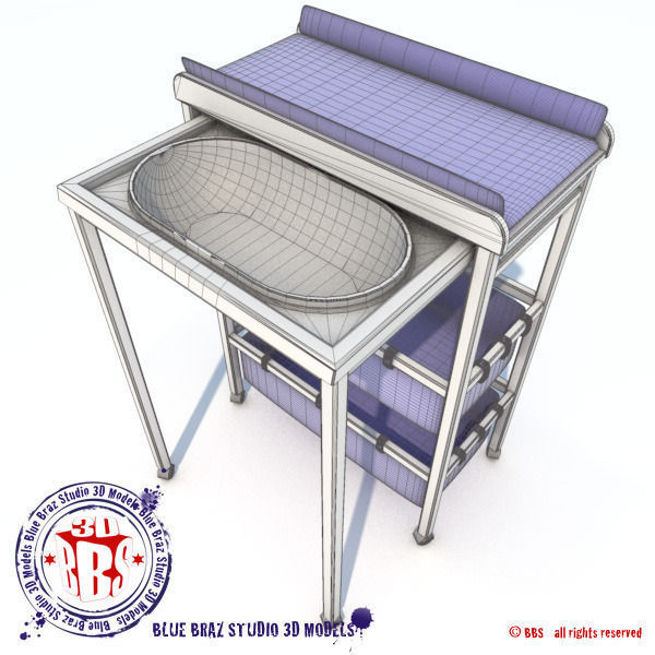 changing table sliding 3D model_1