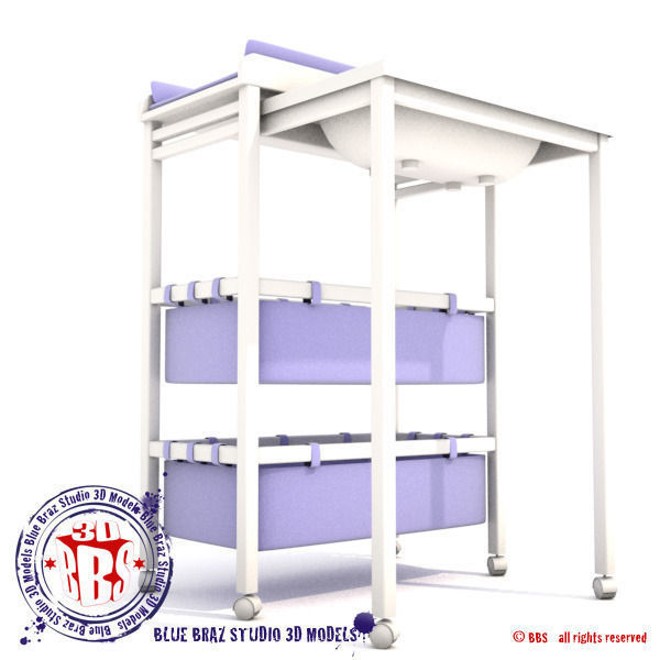 changing table sliding 3D model_4