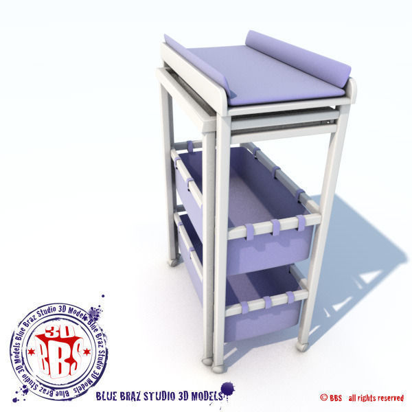 changing table sliding 3D model_2