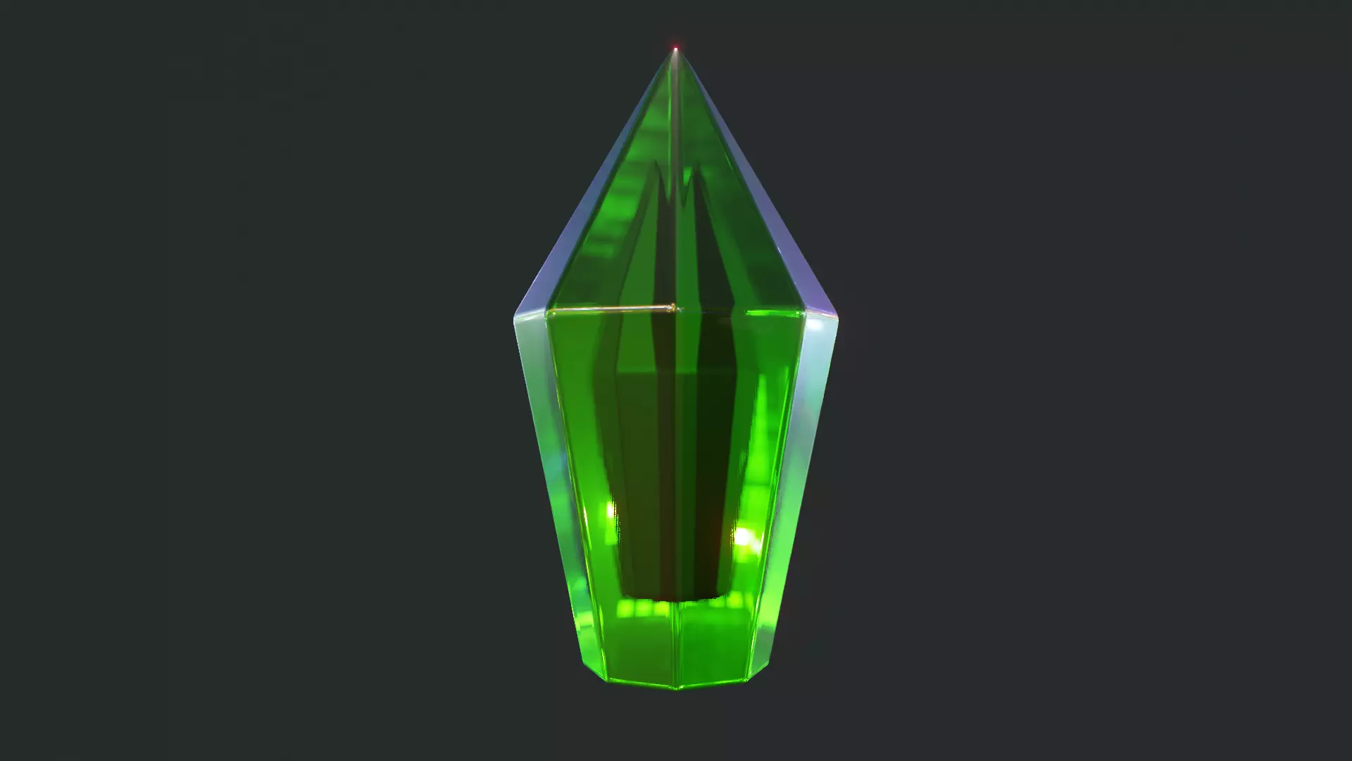 Green crystal Free 3D model