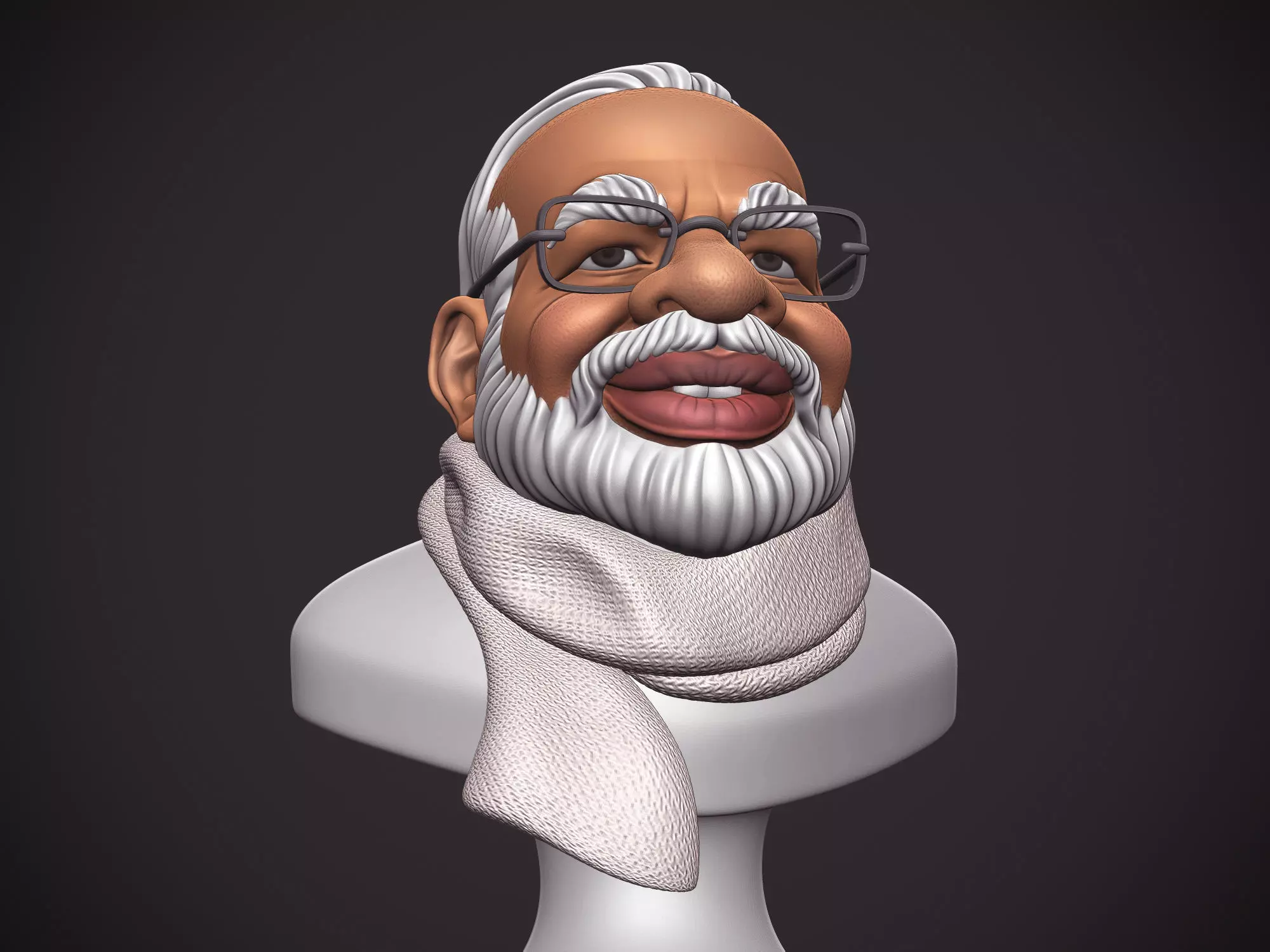 PM Modi Cartoon Bust 3D print model_0