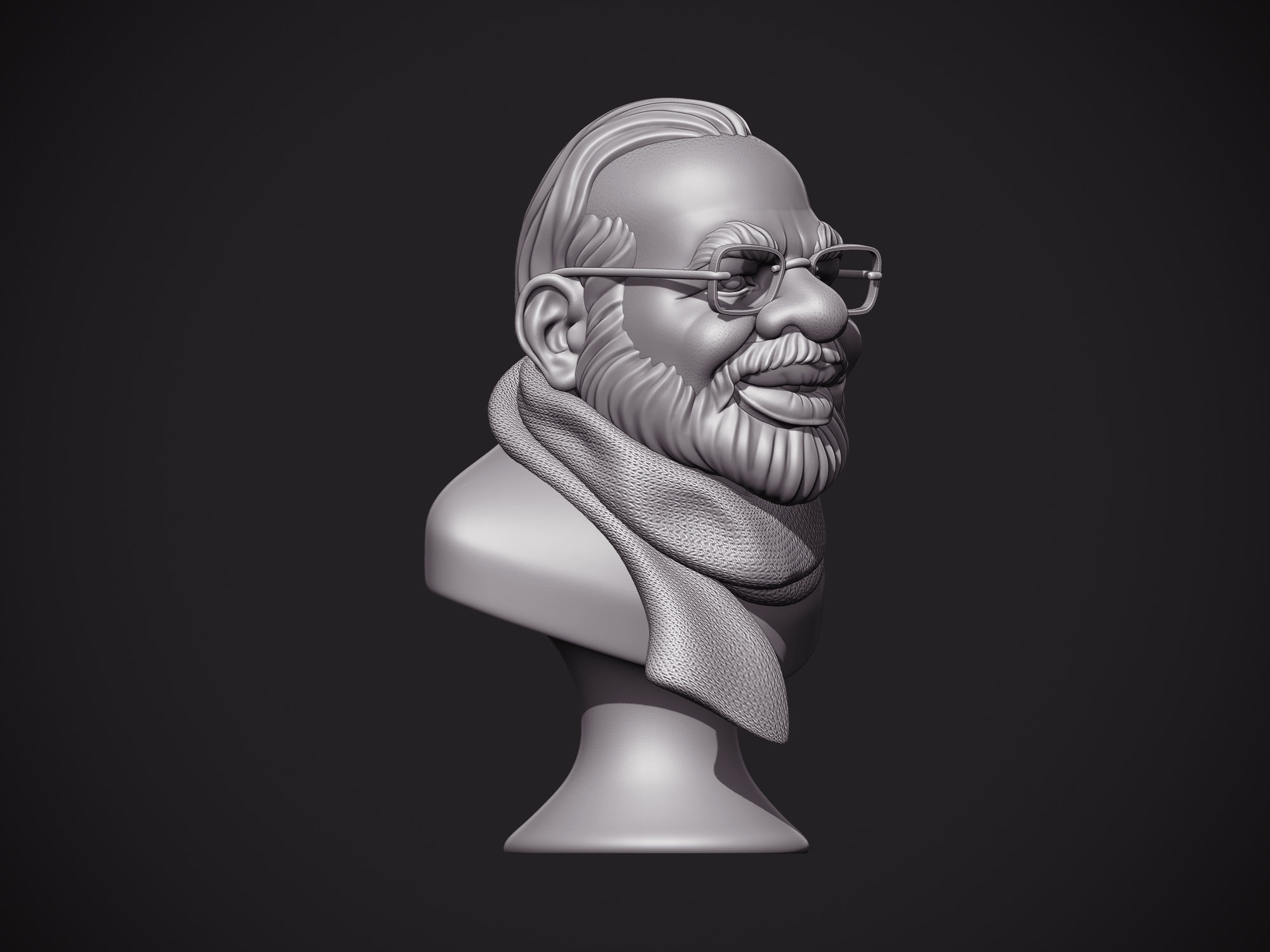 PM Modi Cartoon Bust 3D print model_19