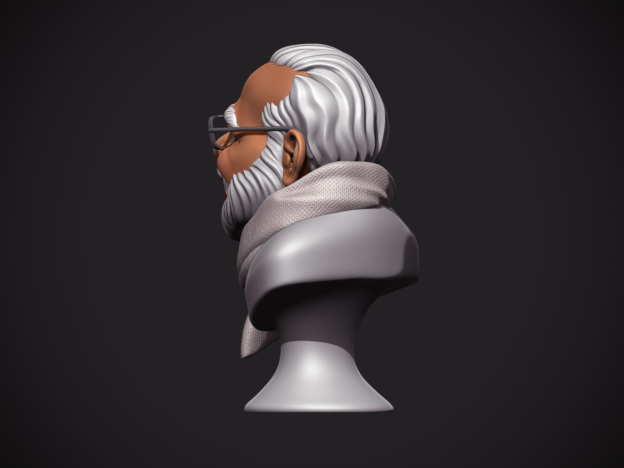 PM Modi Cartoon Bust 3D print model_11