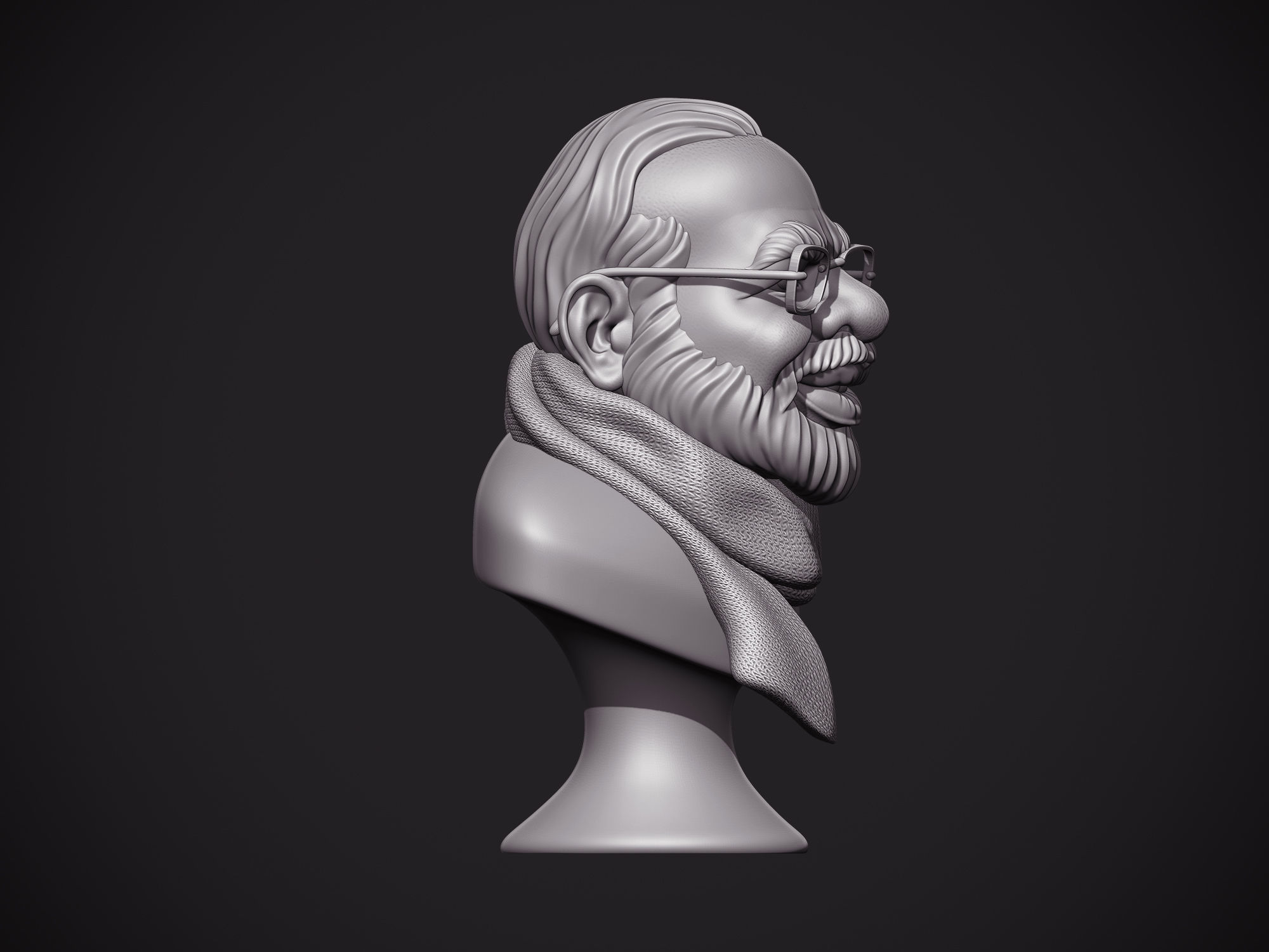 PM Modi Cartoon Bust 3D print model_20