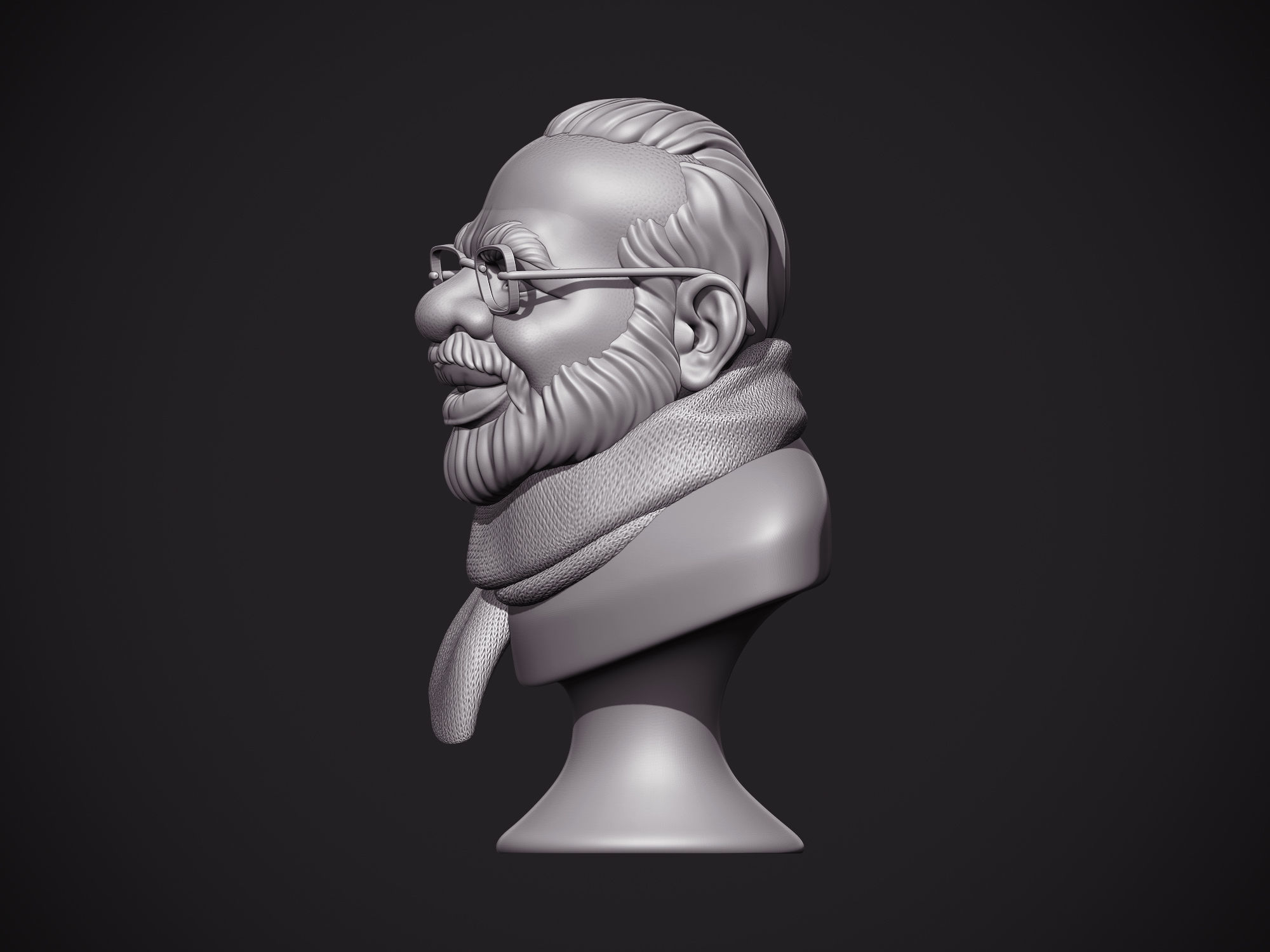 PM Modi Cartoon Bust 3D print model_29