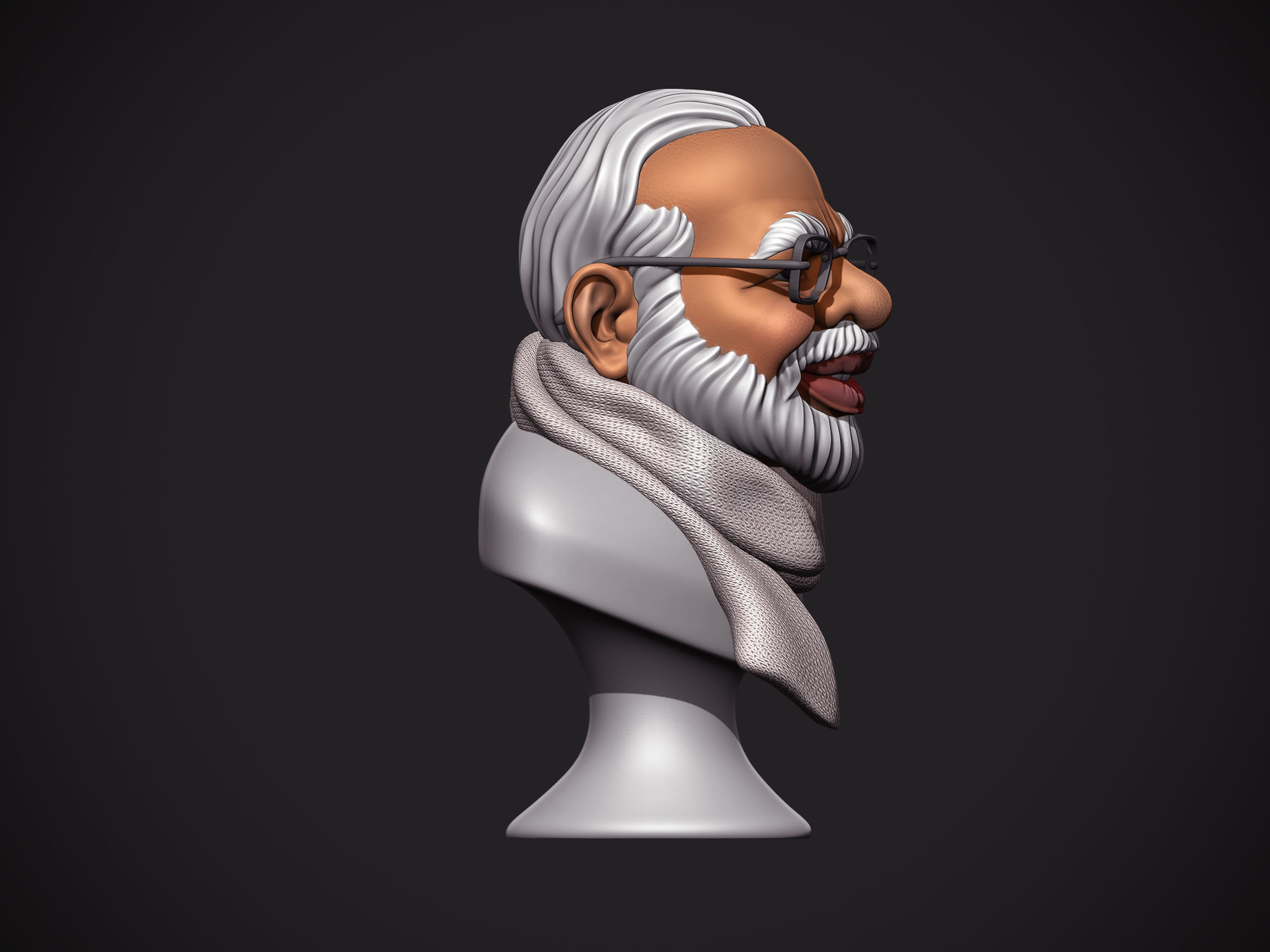 PM Modi Cartoon Bust 3D print model_4