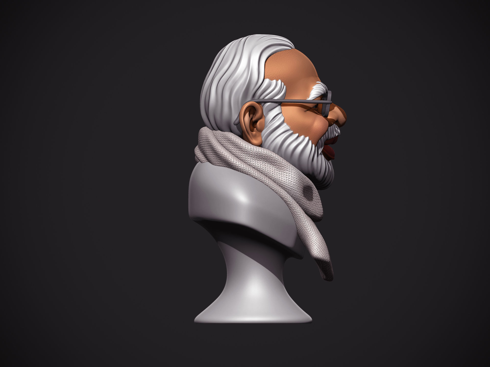 PM Modi Cartoon Bust 3D print model_5