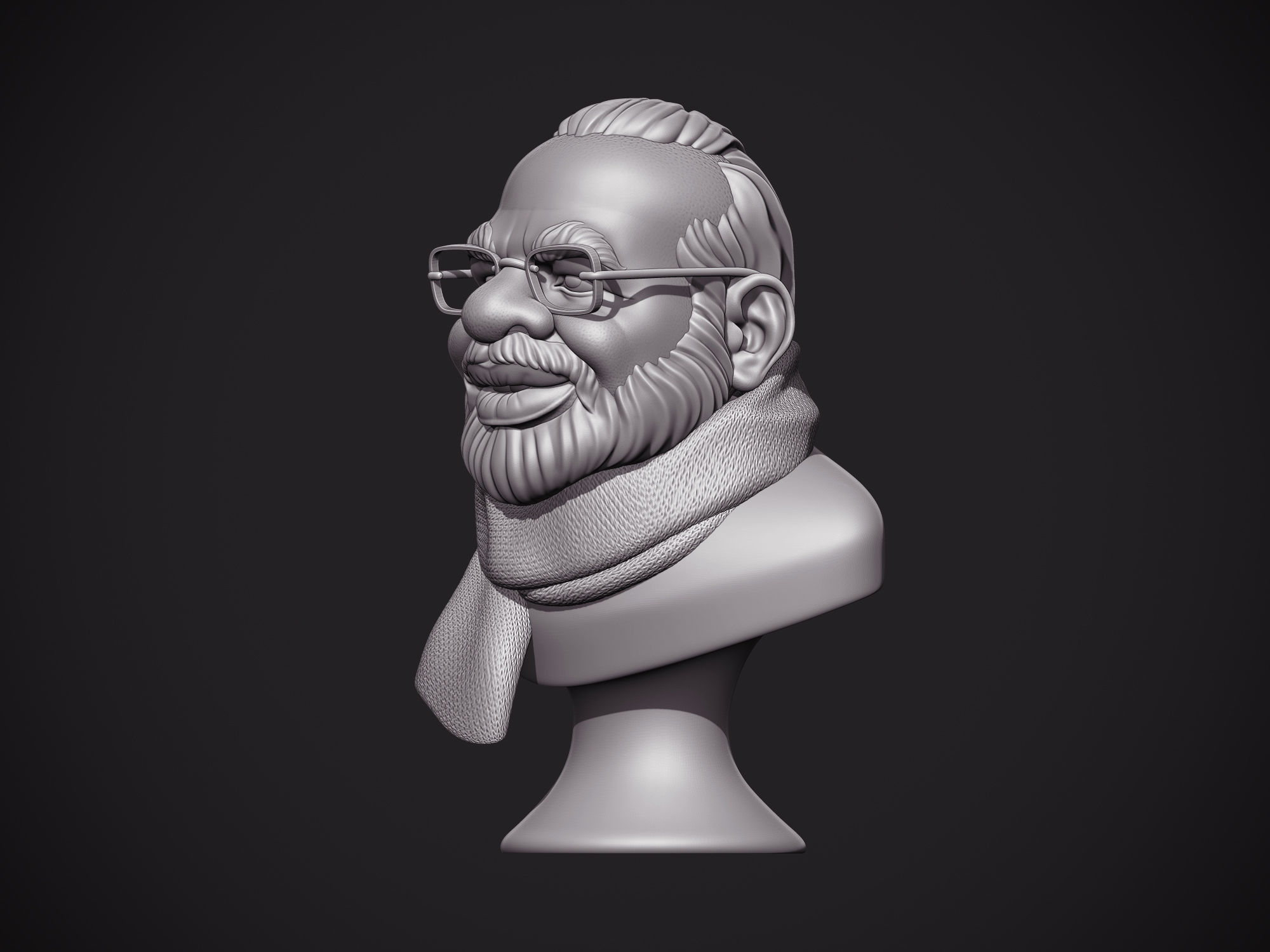 PM Modi Cartoon Bust 3D print model_30