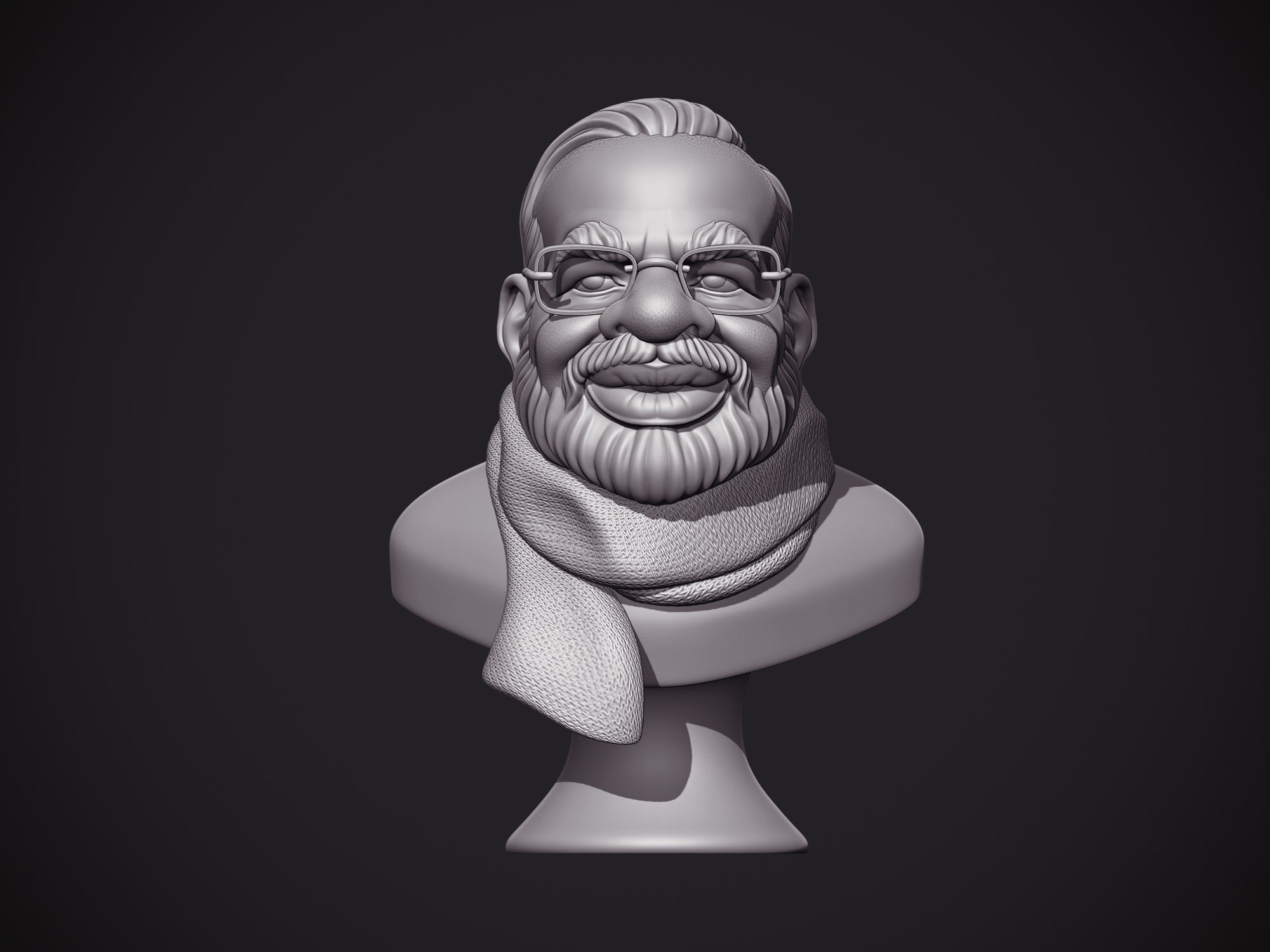 PM Modi Cartoon Bust 3D print model_17