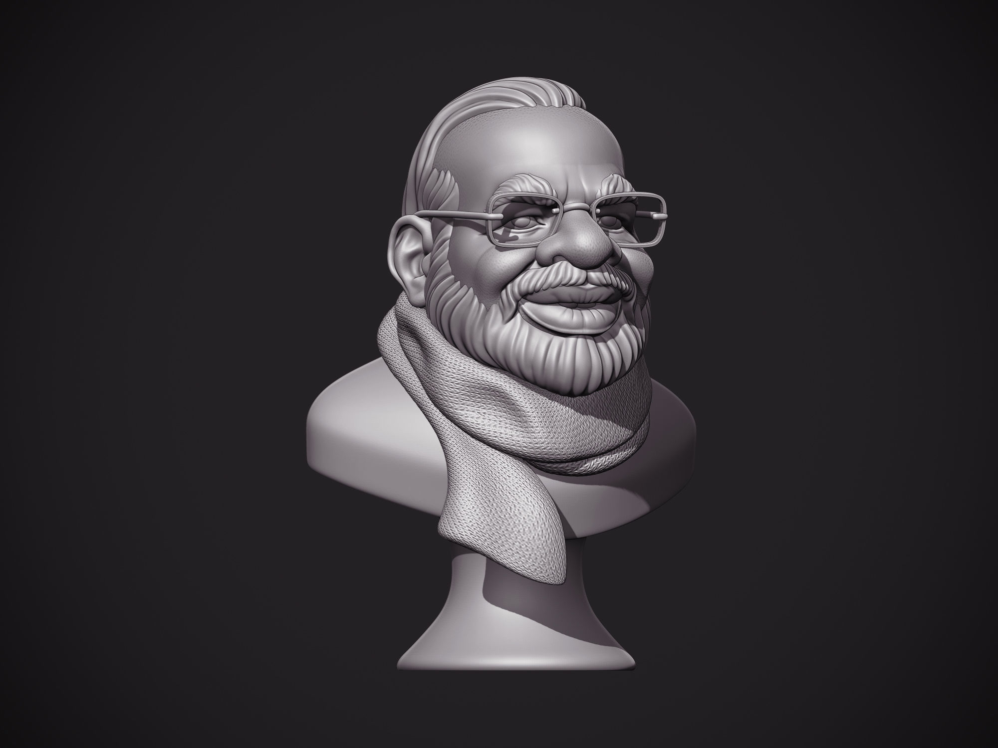PM Modi Cartoon Bust 3D print model_18