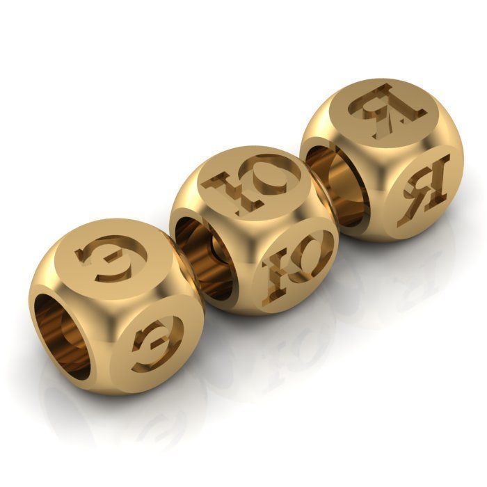 CHARMS RUSSIAN ALPHABET 3D print model_1