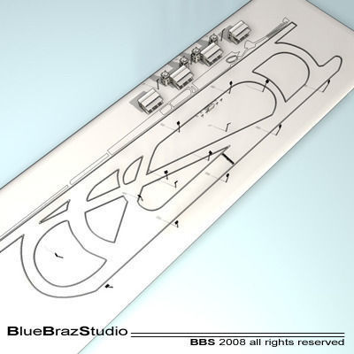 Complete Horserace 3D model_11