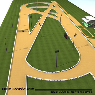 Complete Horserace 3D model_6