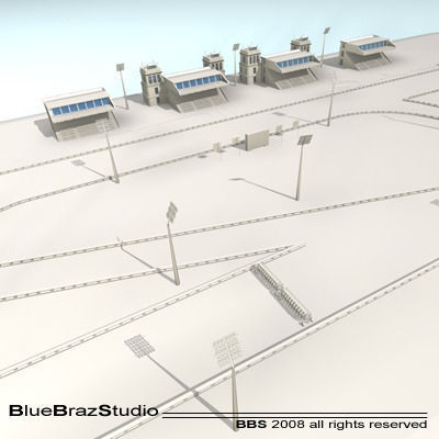 Complete Horserace 3D model_8