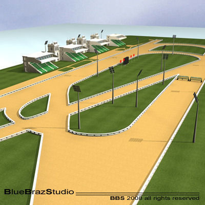 Complete Horserace 3D model_3