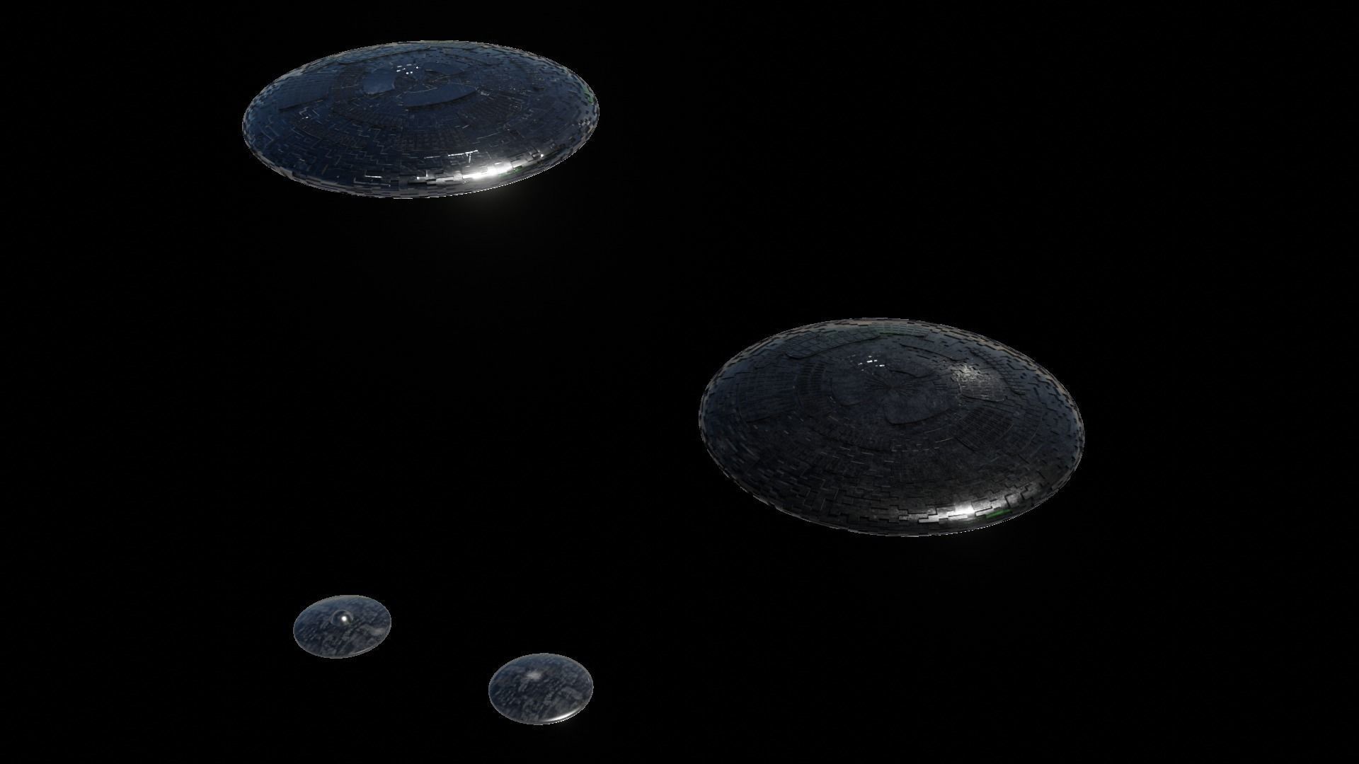 Spaceship 3D model and Kit ufo 3D models 3D Model Collection_16