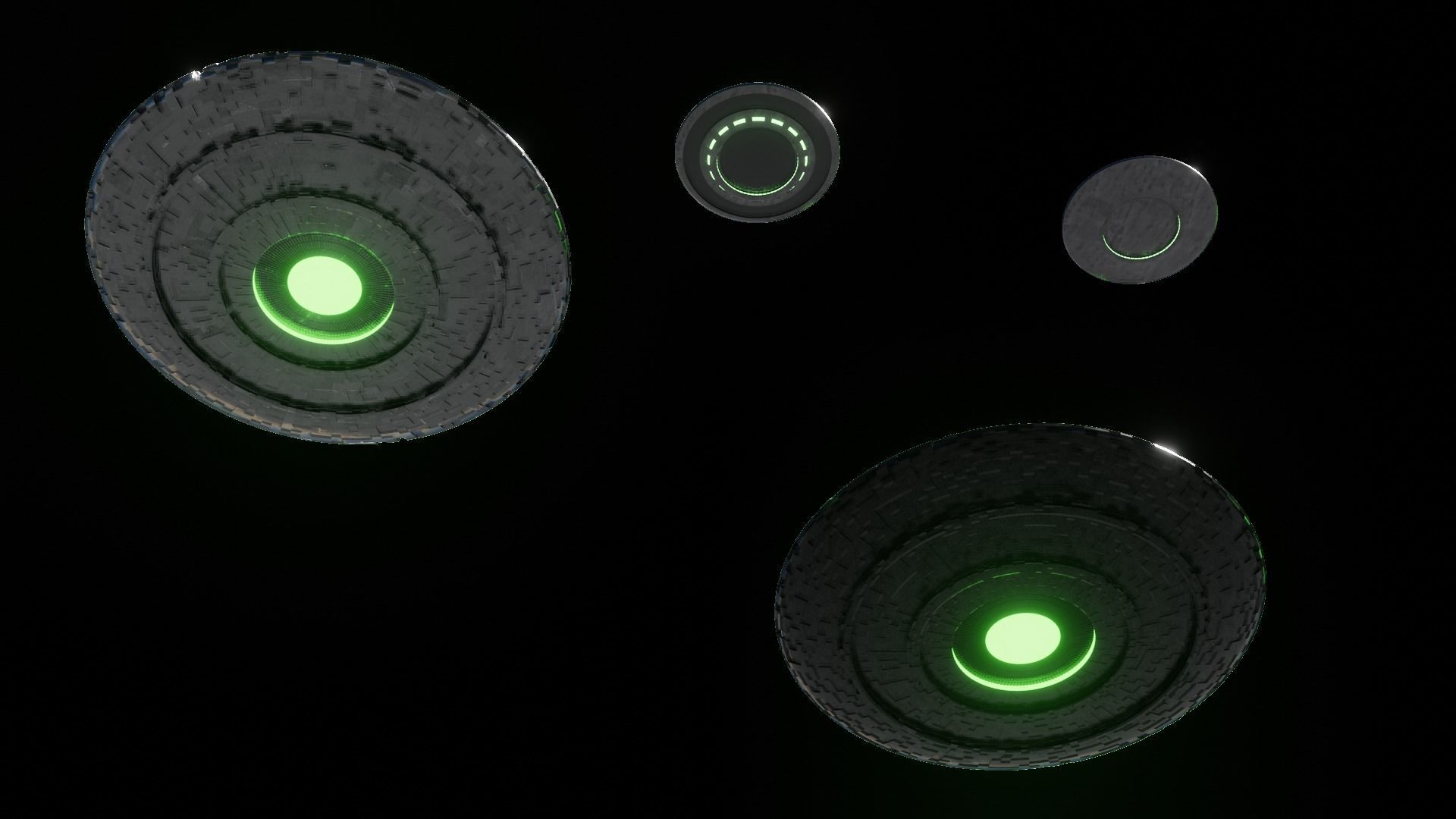 Spaceship 3D model and Kit ufo 3D models 3D Model Collection_19