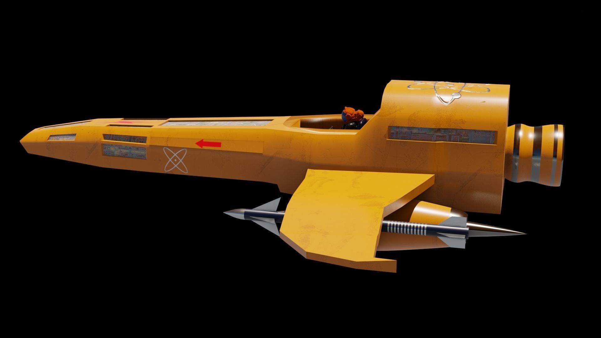 Spaceship 3D model and Kit ufo 3D models 3D Model Collection_13