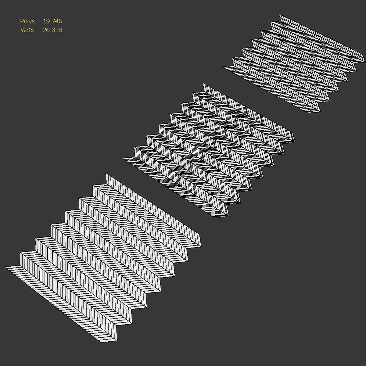 Parquet Oak Missisippi Wild Wood set 1 3D model_4