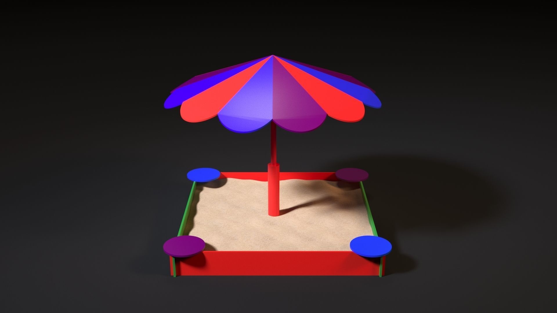 Sandbox Umbrella 3D model_6