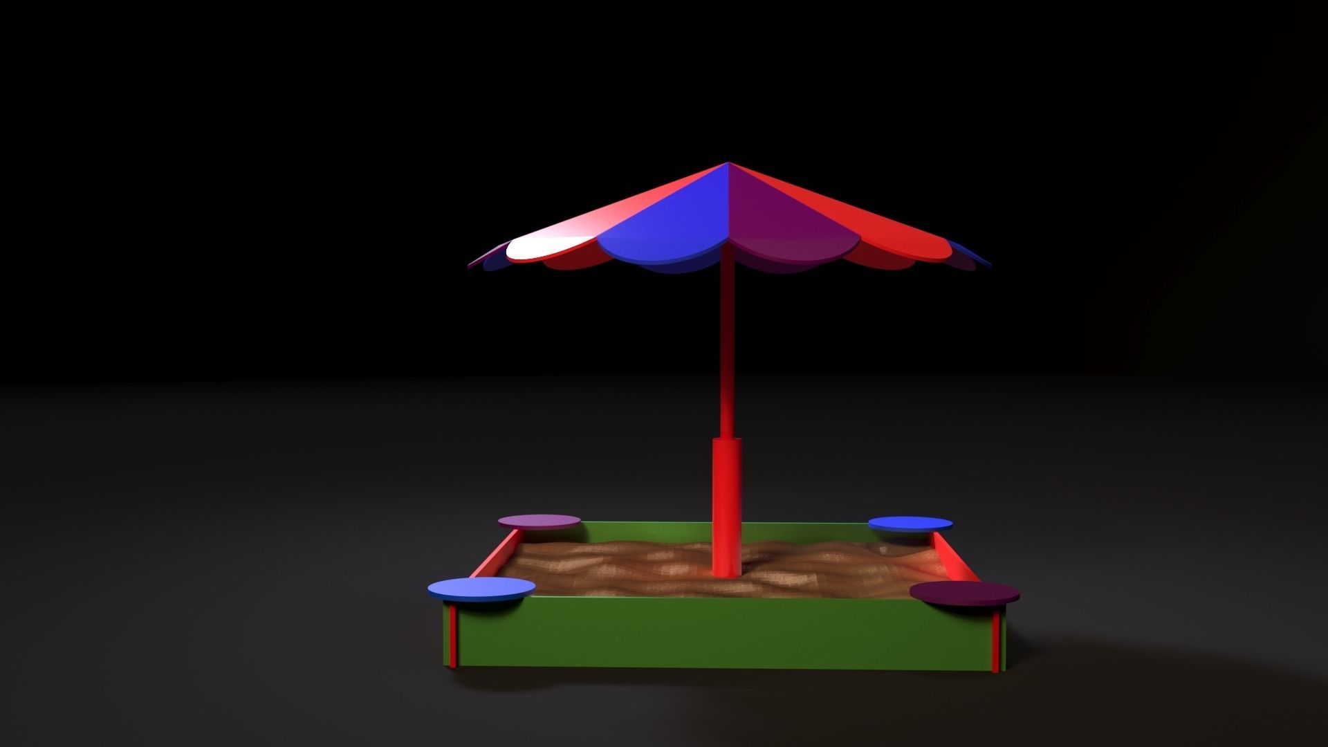 Sandbox Umbrella 3D model_2